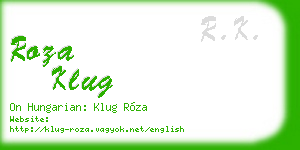 roza klug business card