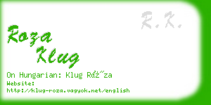 roza klug business card